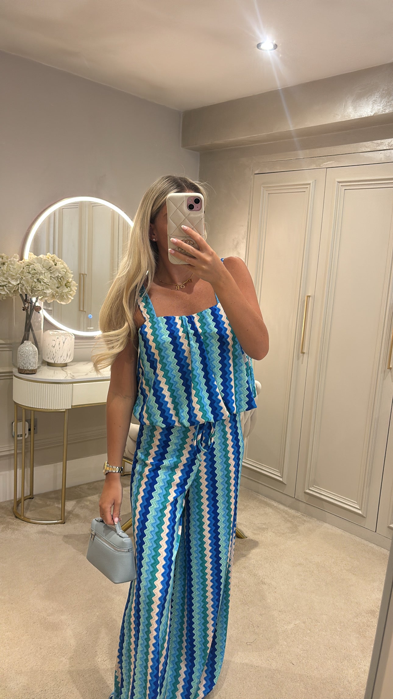 Zig zag trouser set