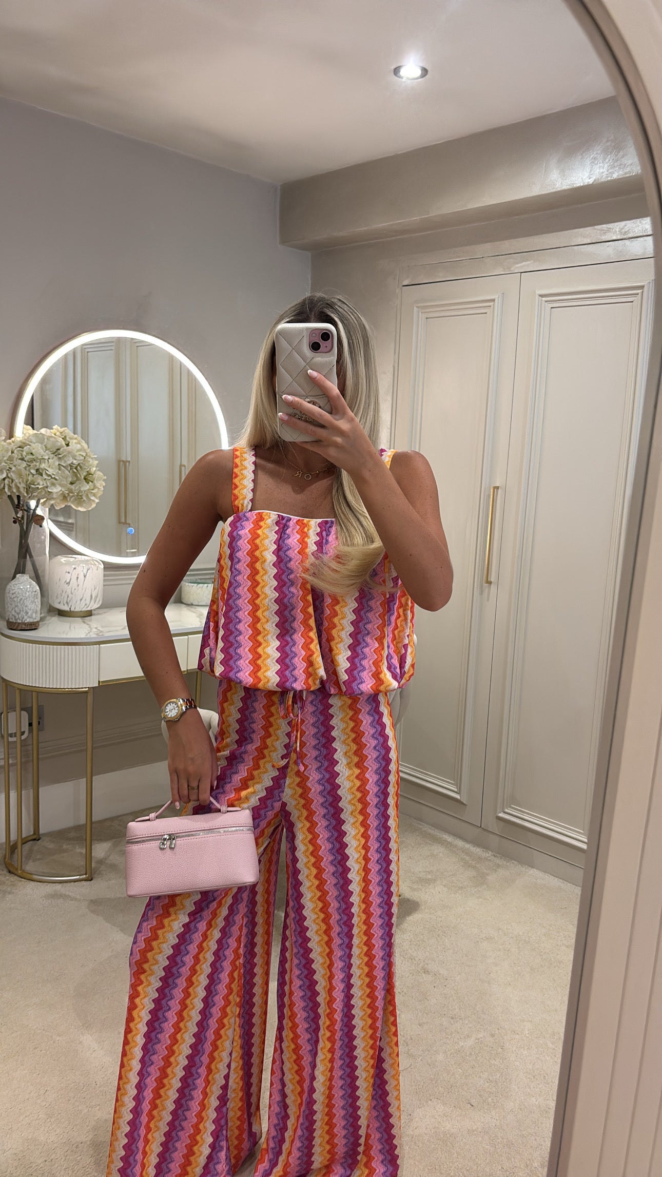 Zig zag trouser set