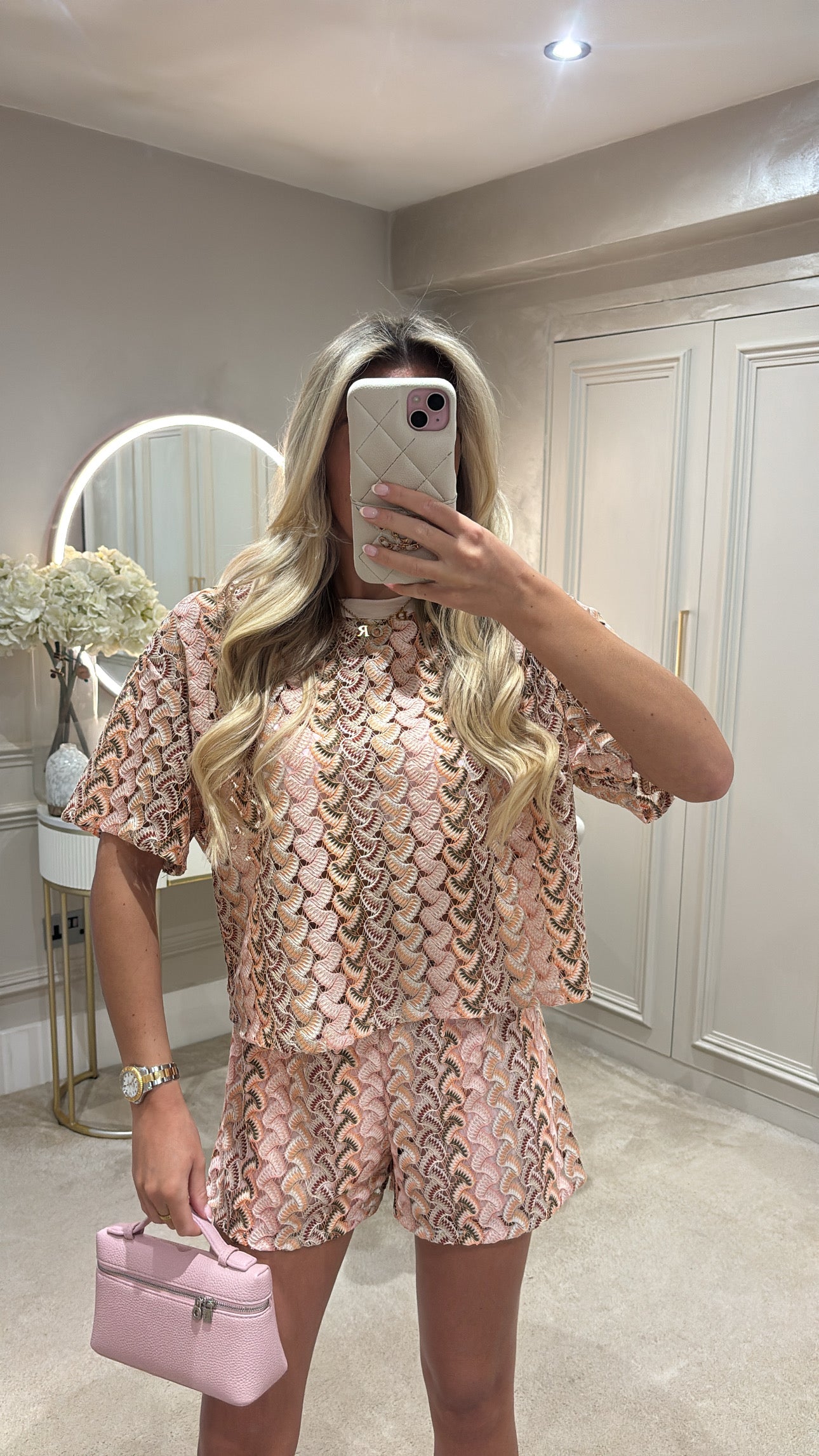 Pattern T-shirt co-ord