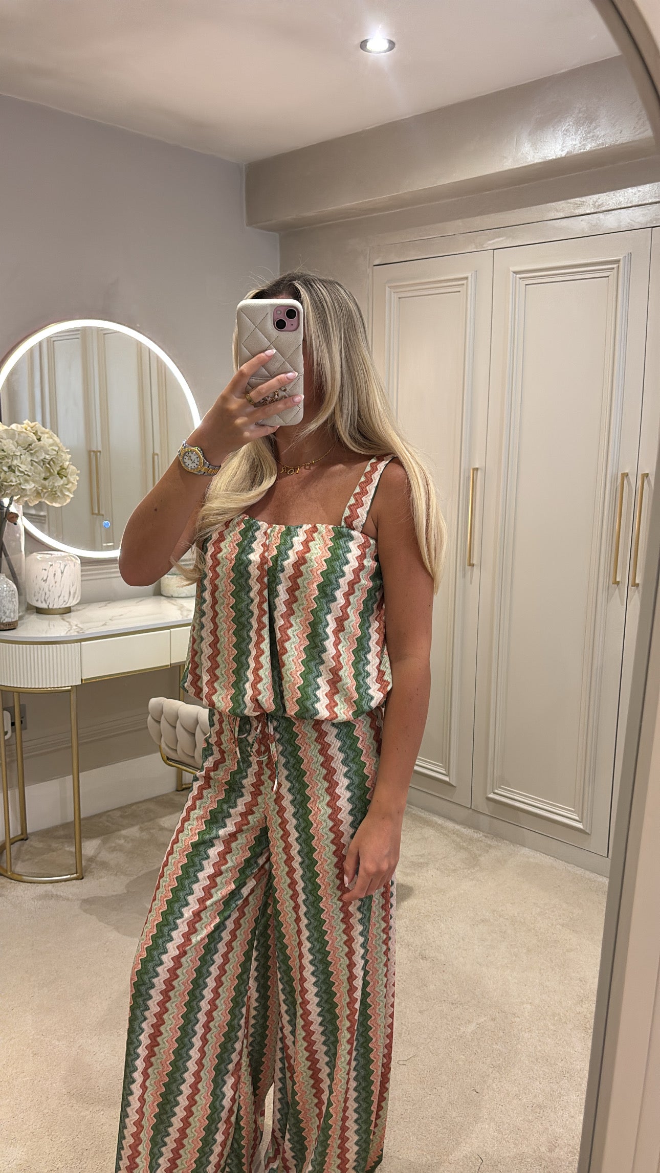 Zig zag trouser set