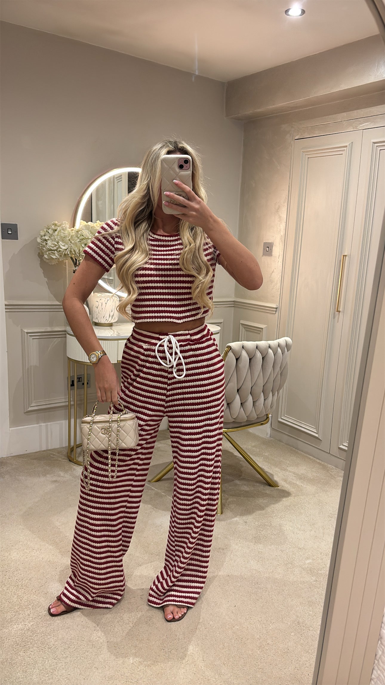 Cropped T-shirt lounge set