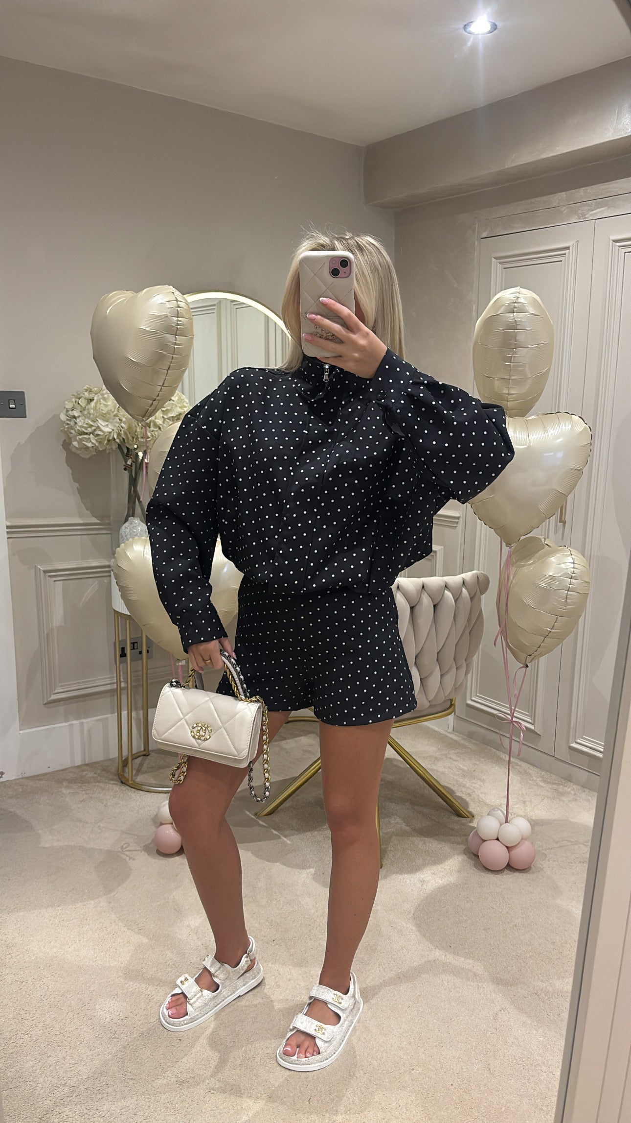 Polkadot jacket short set PRE ORDER￼