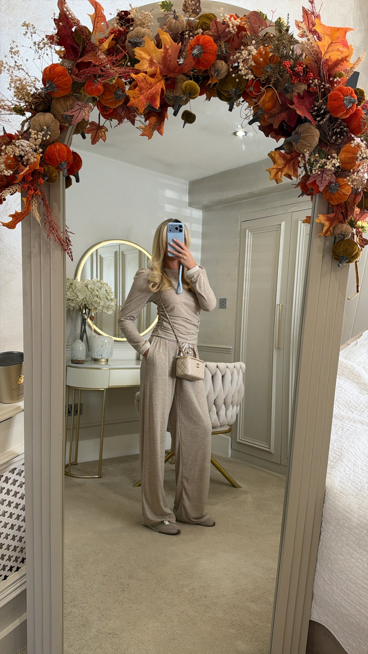 Ruched flared soft lounge set