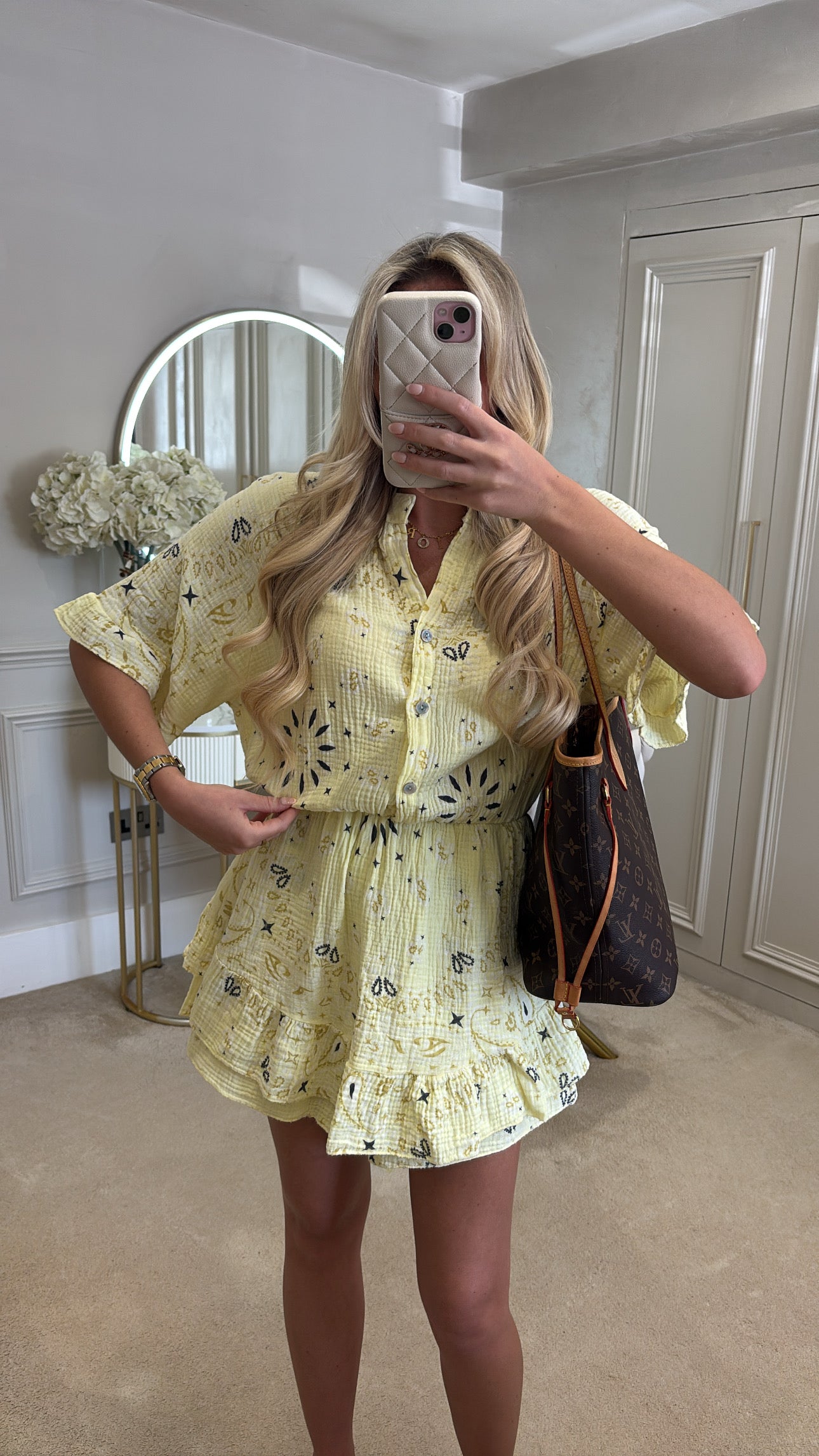 Bandana frill playsuit