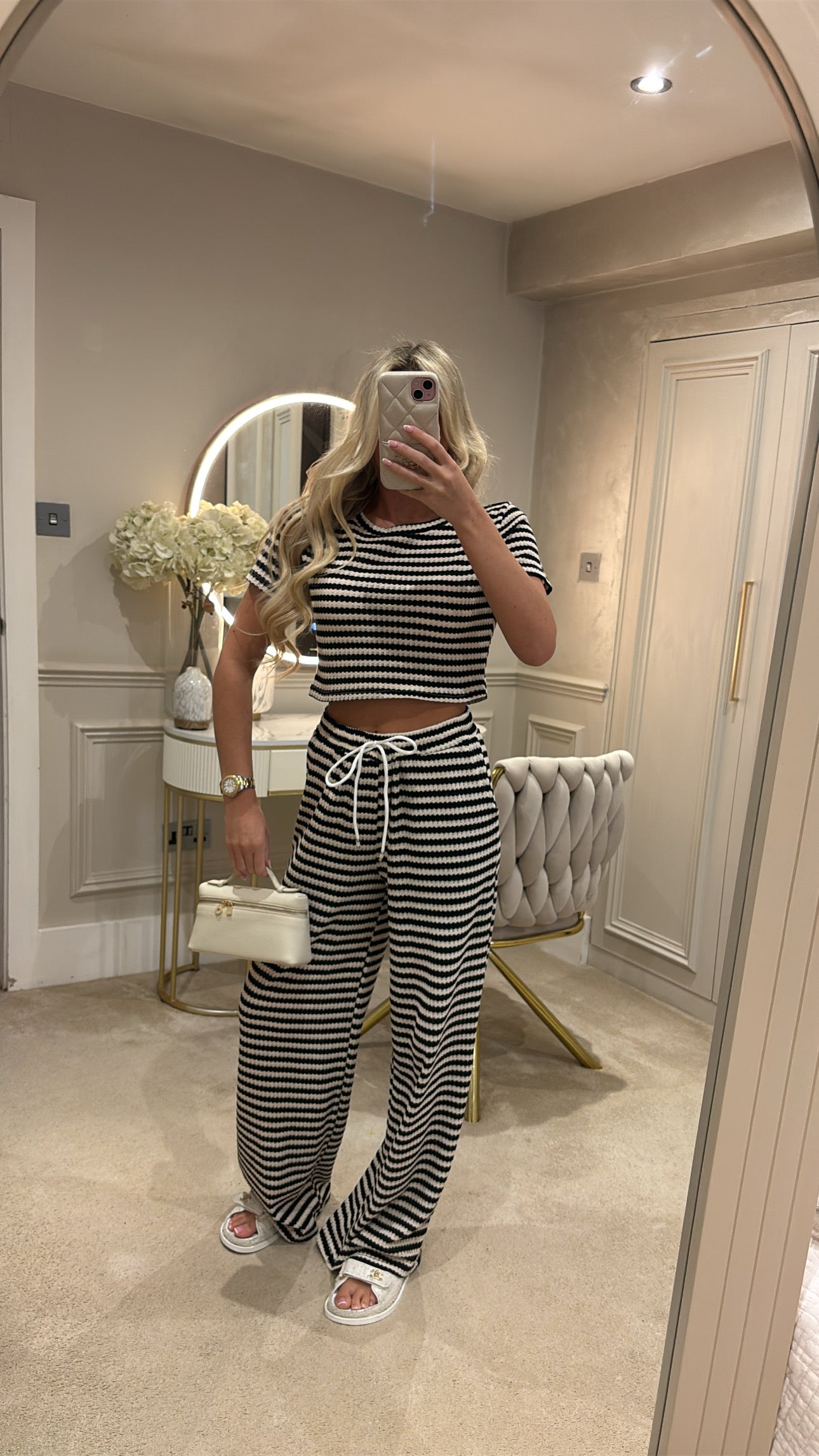 Cropped t-shirt lounge set
