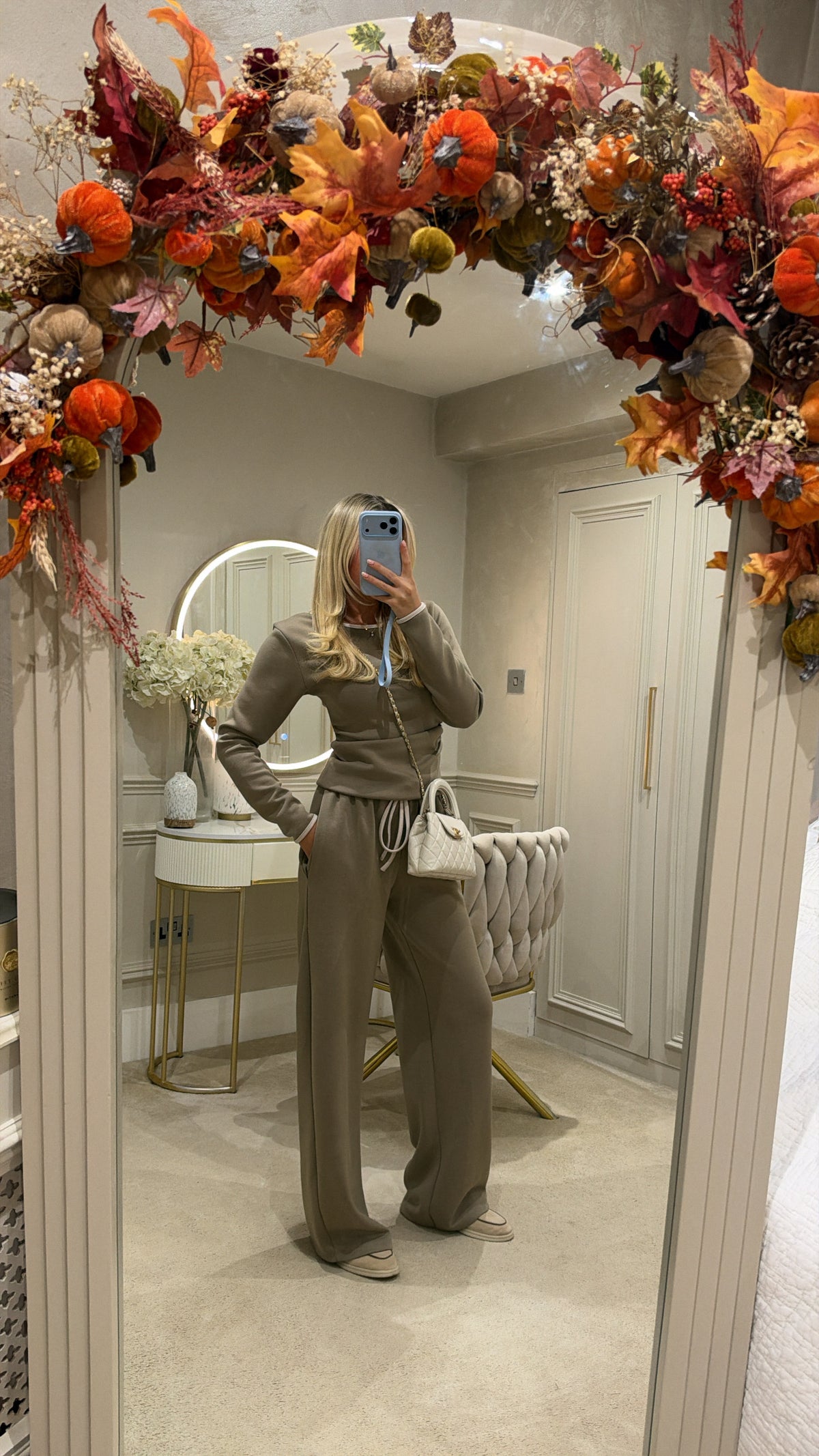 Ruched side flared lounge set