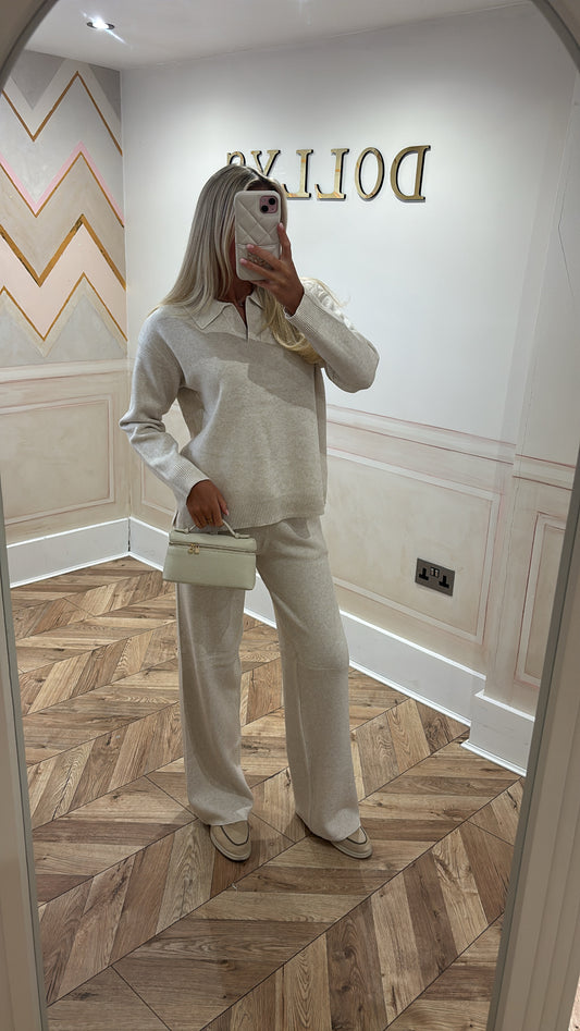 Collar flared lounge set