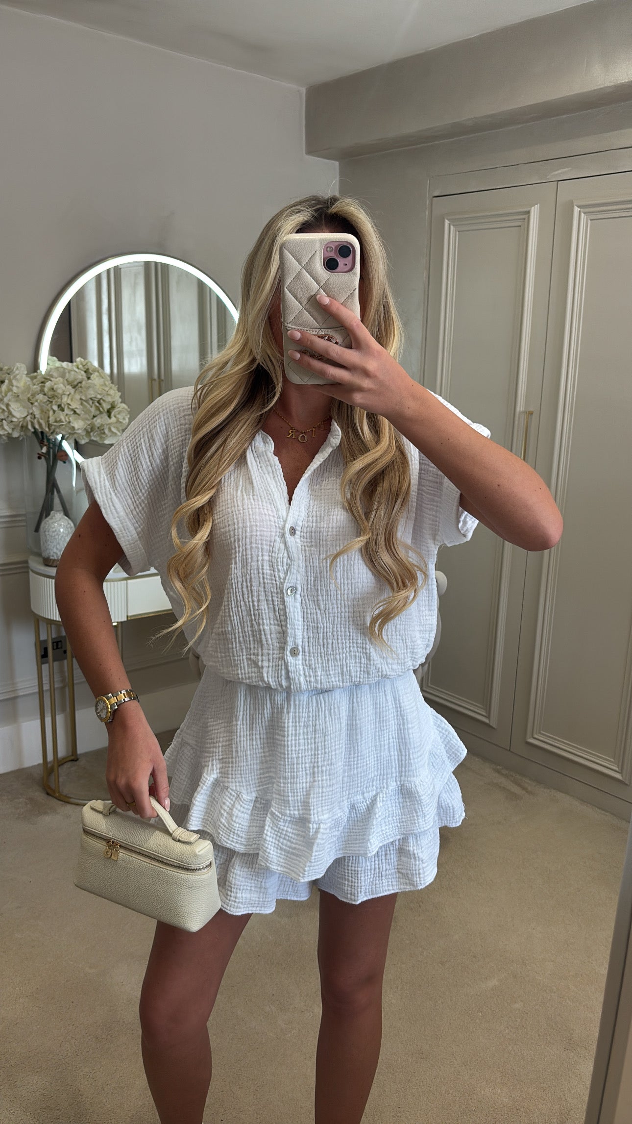 Cheesecloth skort co-ord