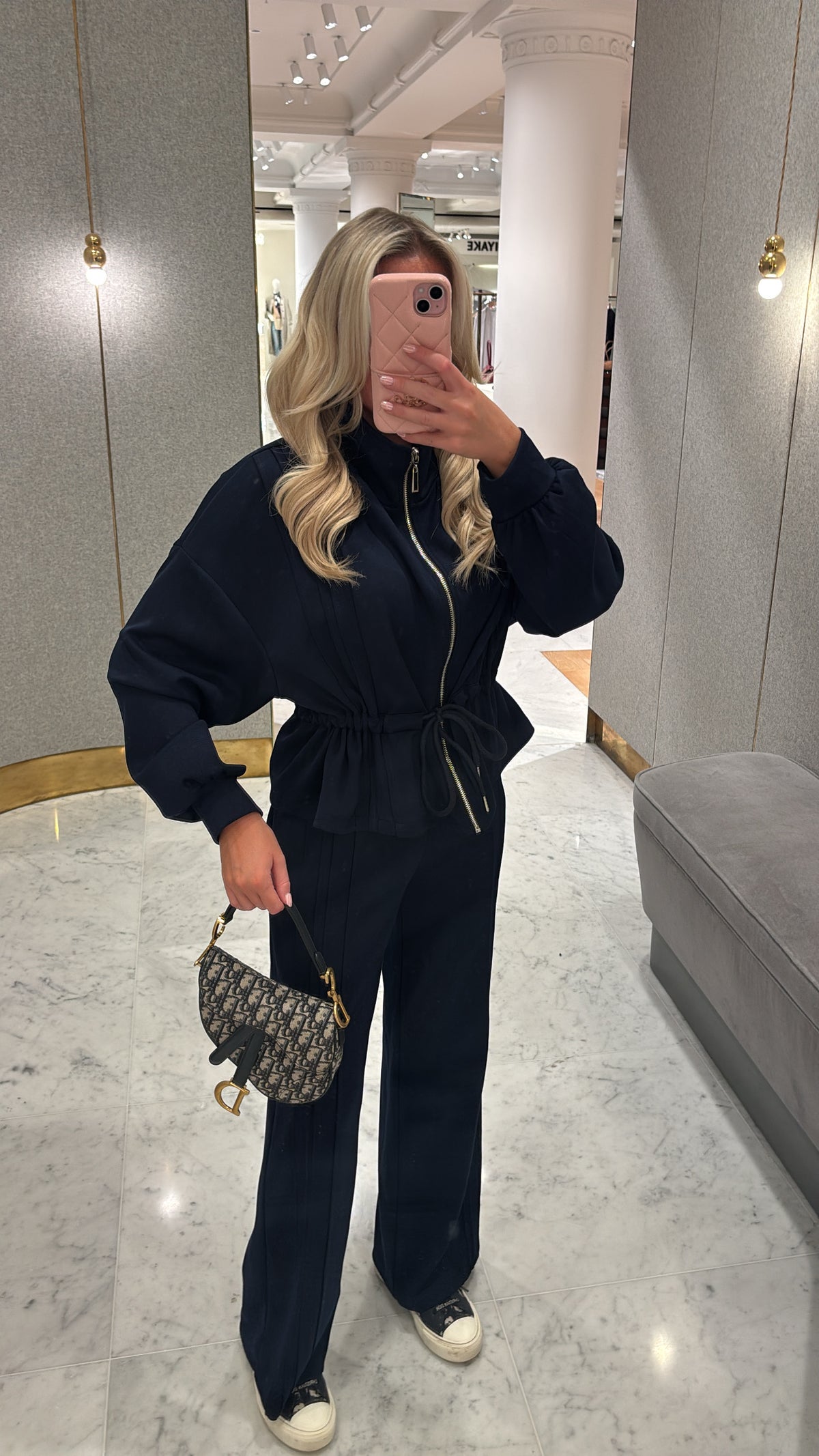 Tie waist peplum lounge set