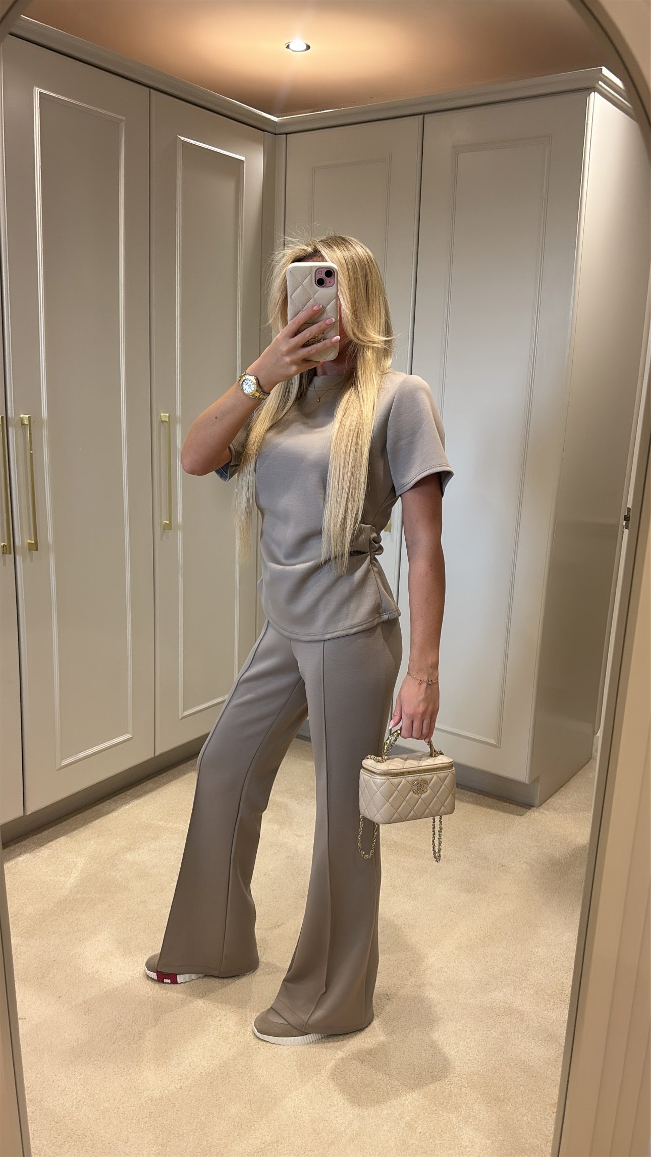 Ruched flared lounge set