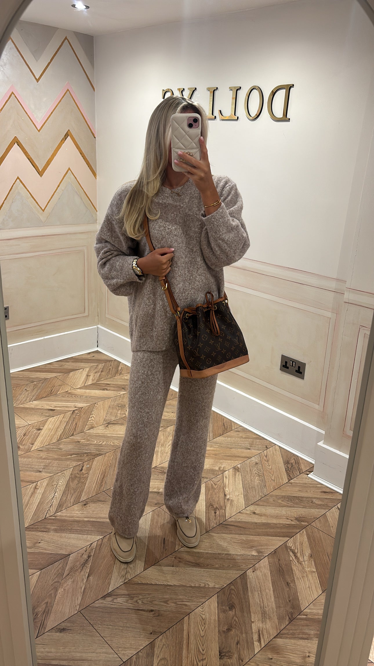 Wool flared lounge set