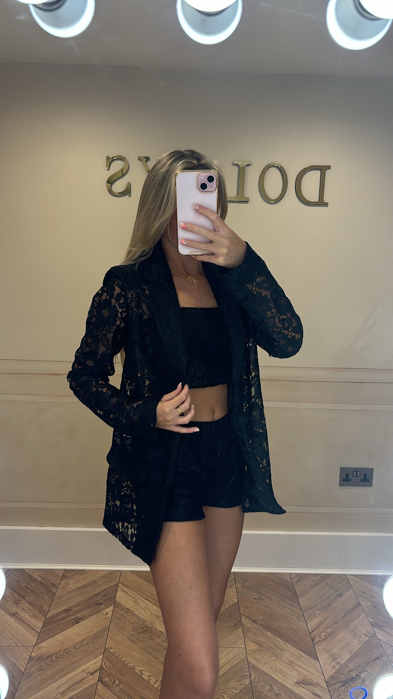 SALE Lace blazer short set