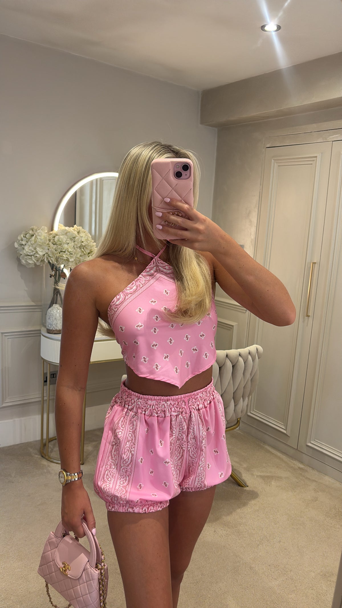 Bandanna print short set