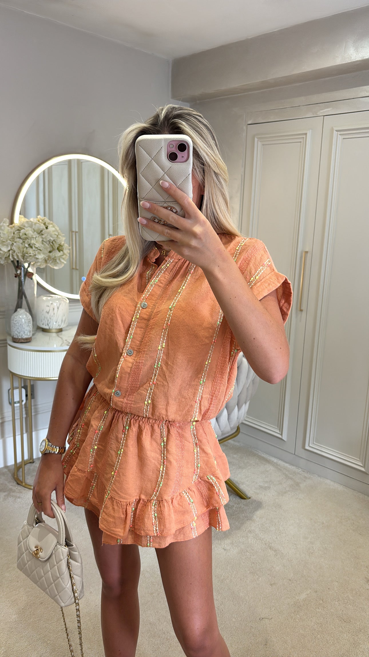 Multi coloured skort set