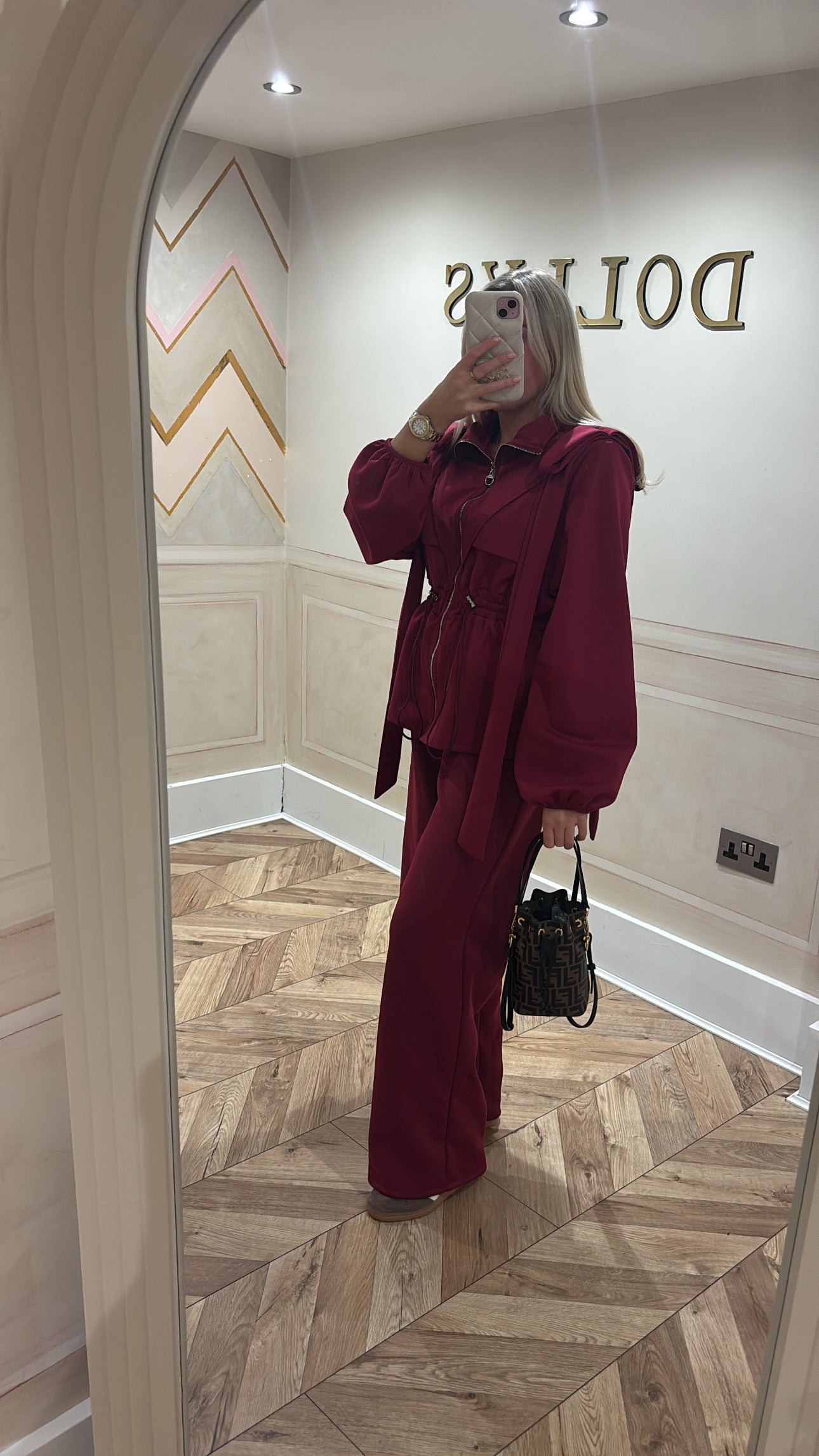 Bow pull in waist lounge set