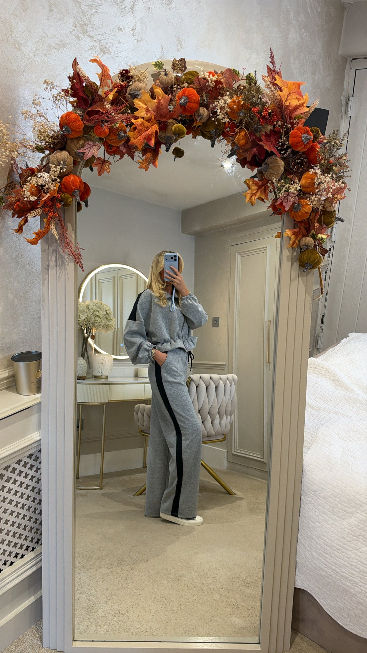 Frill stripe lounge set