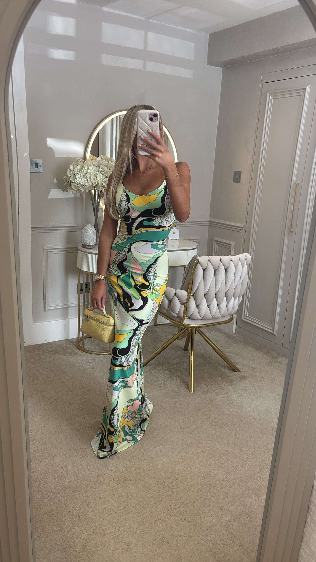 Printed pattern maxi dress