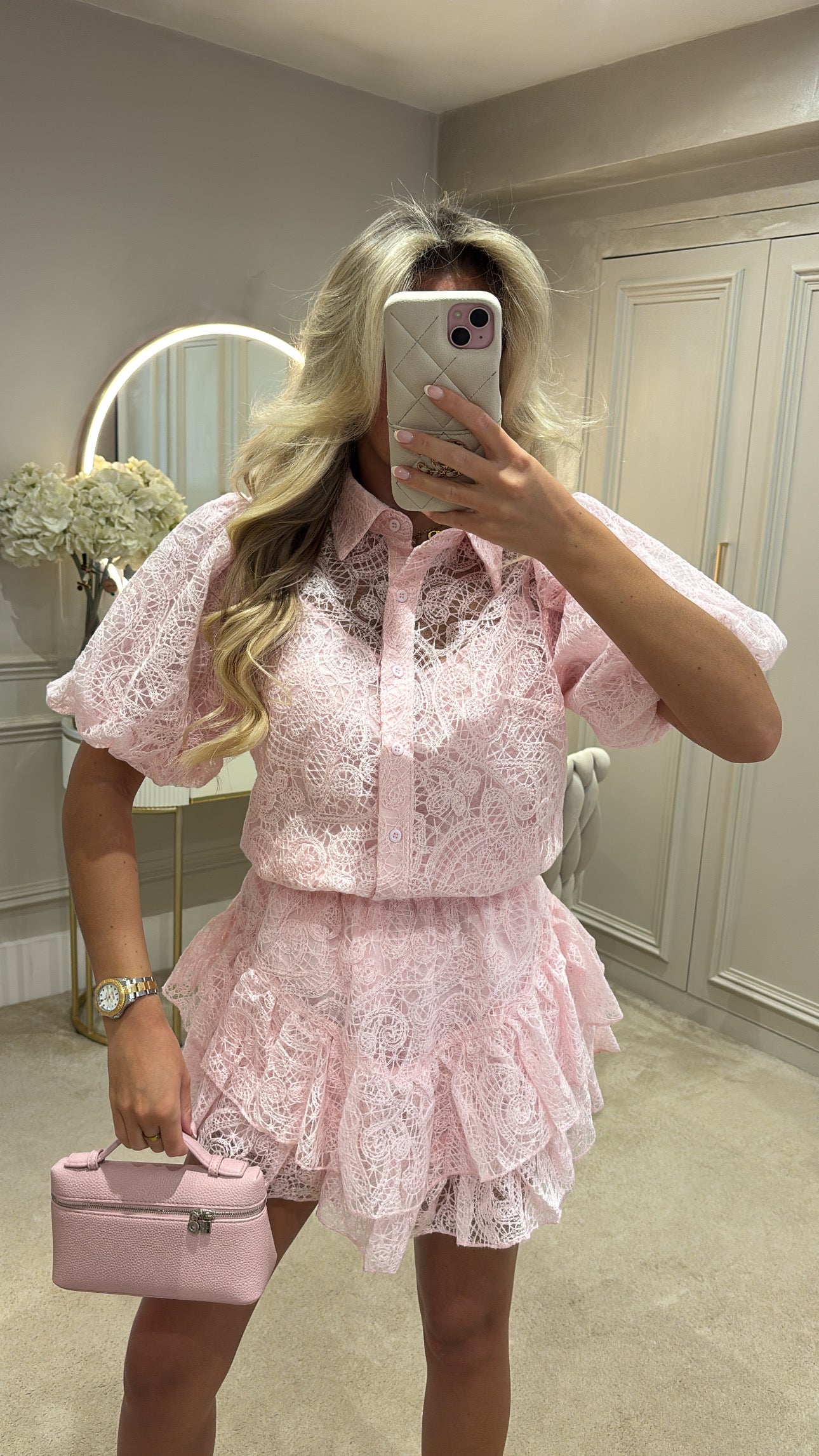 Puff shoulder skort co-ord