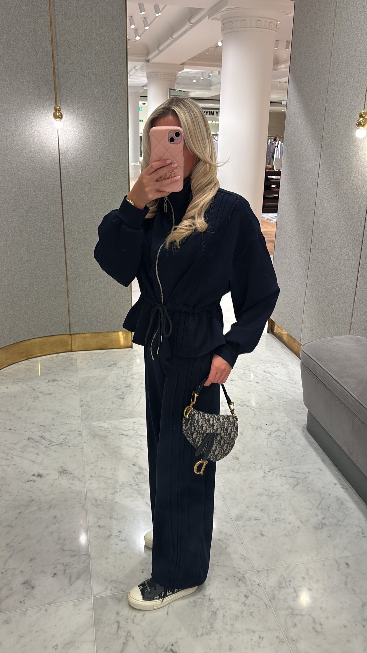 Tie waist peplum lounge set