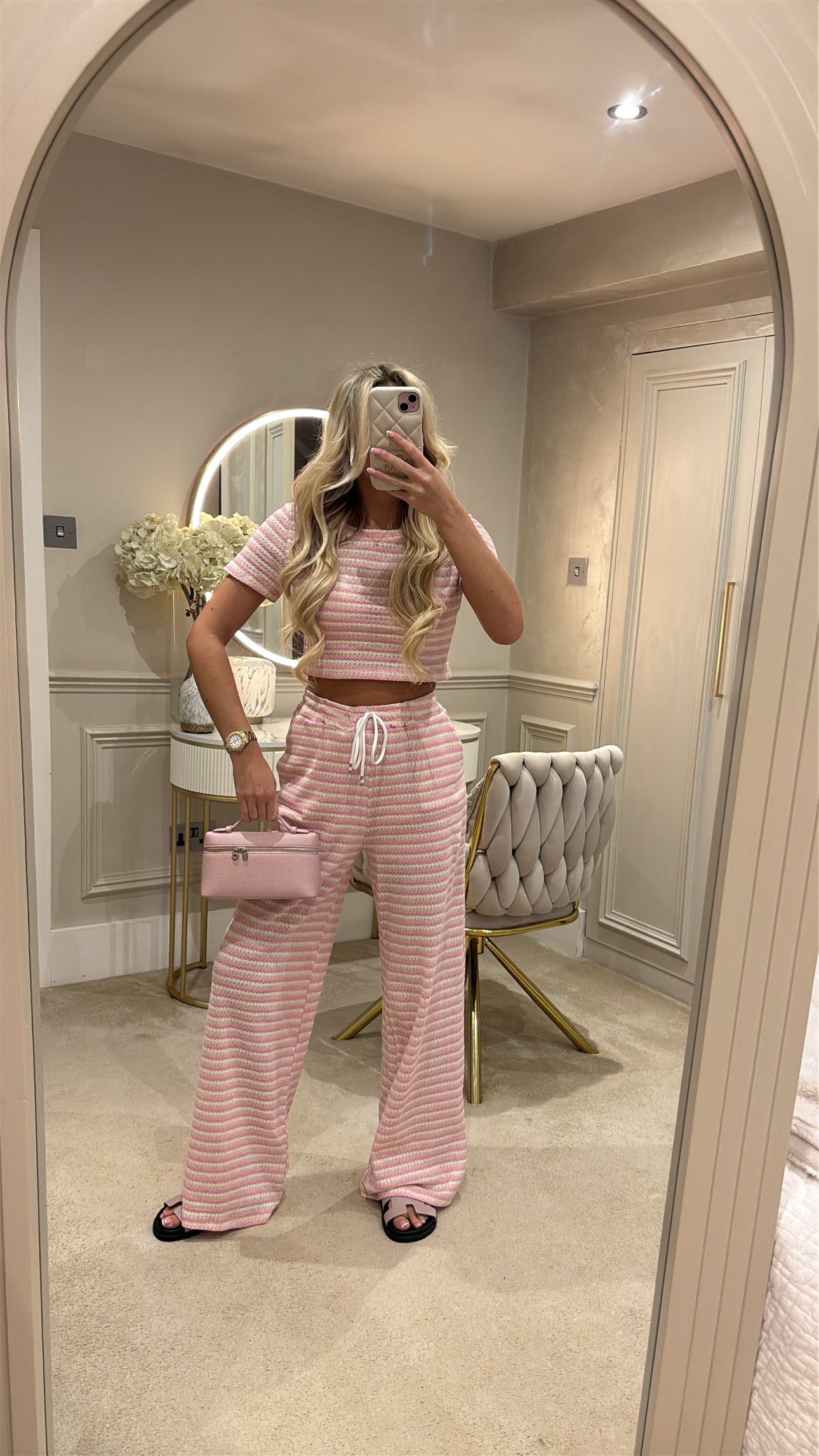 Cropped T-shirt lounge set