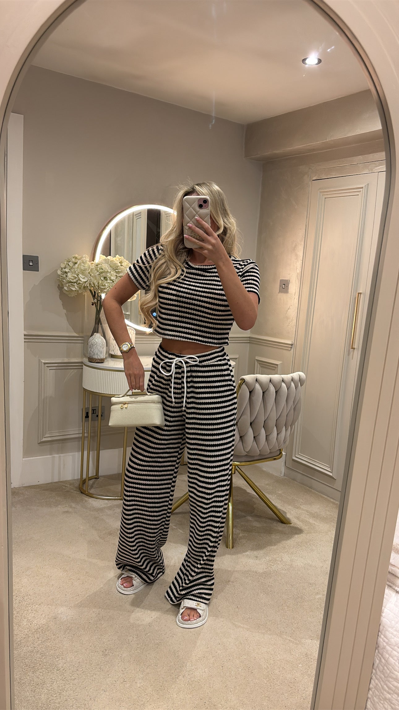 Cropped t-shirt lounge set
