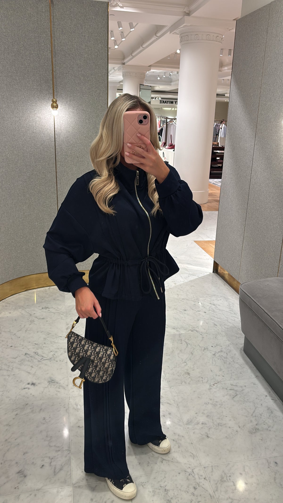 Tie waist peplum lounge set