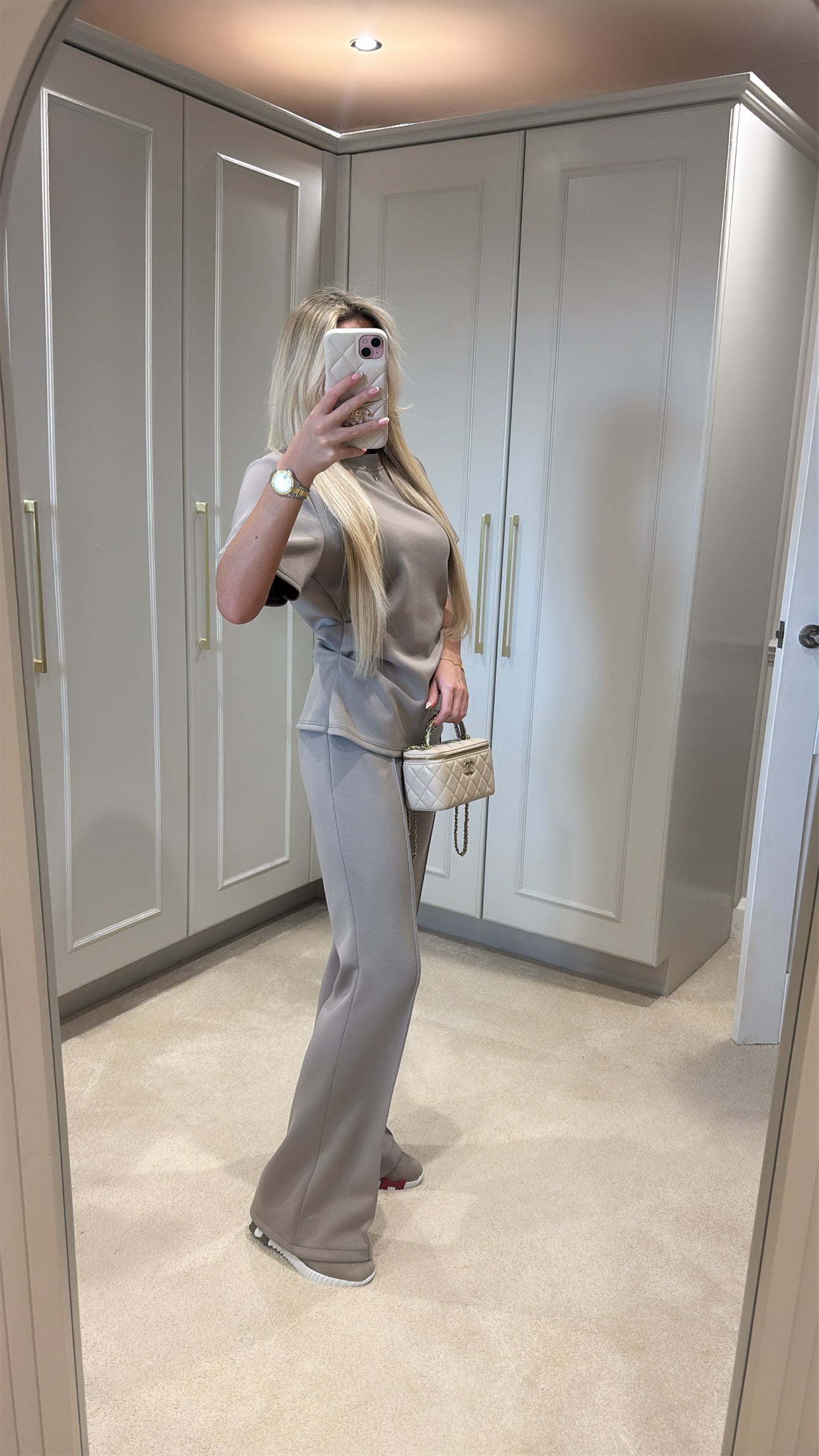 Ruched flared lounge set