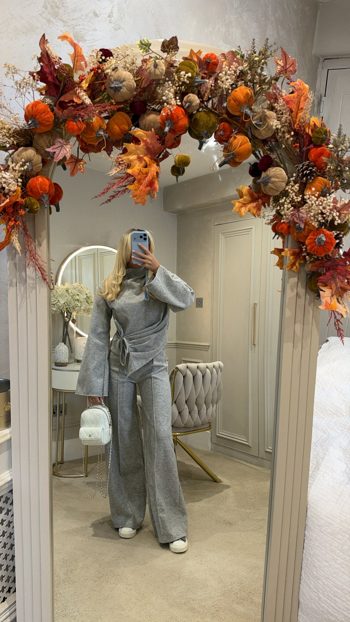 Bell sleeve flared lounge set