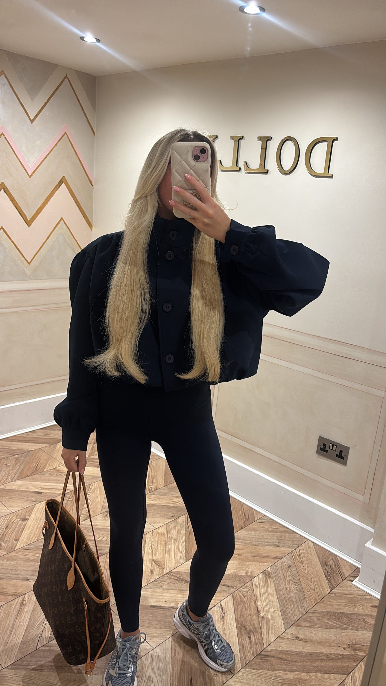 Puff sleeve cropped jacket