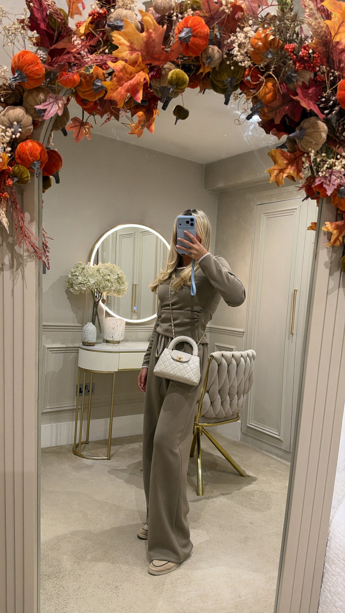 Ruched side flared lounge set