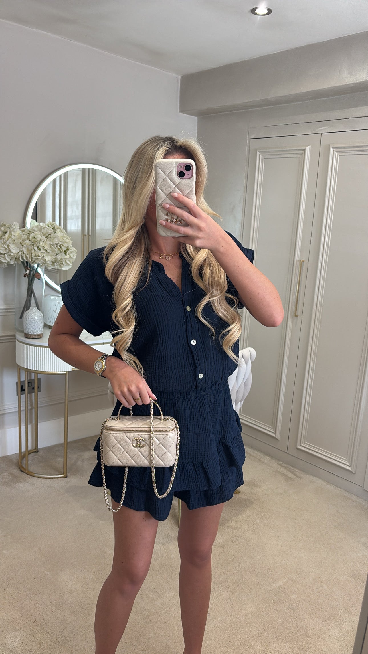Cheesecloth skort co-ord