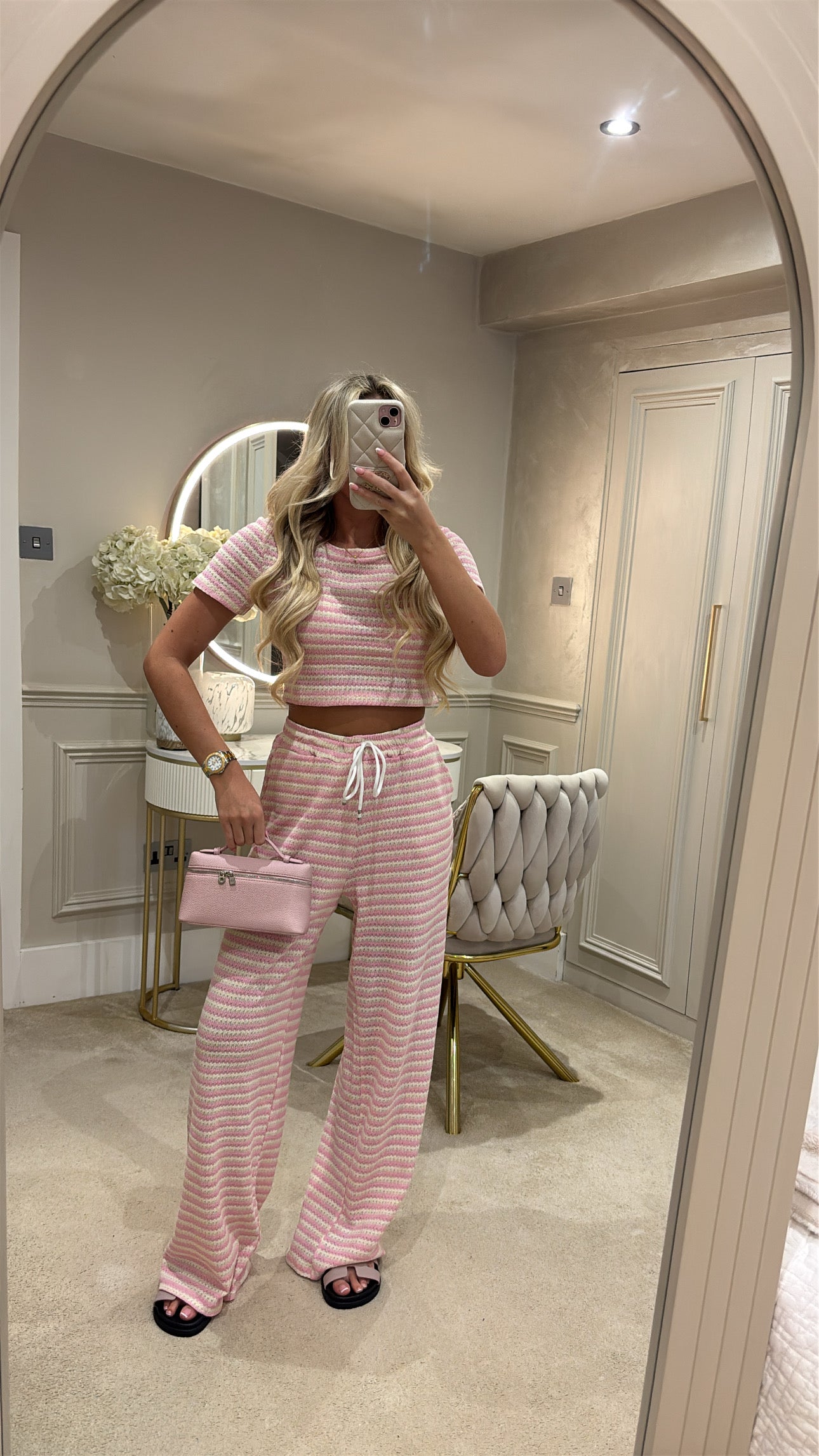 Cropped T-shirt lounge set
