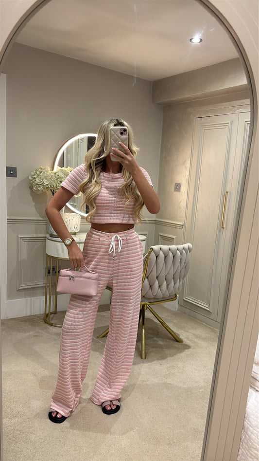 Cropped T-shirt lounge set