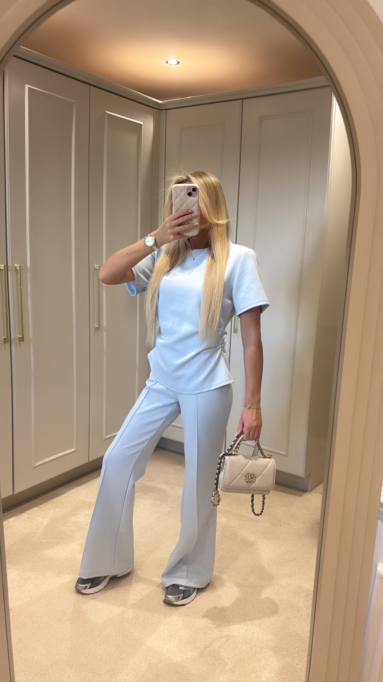 Ruched flared lounge set