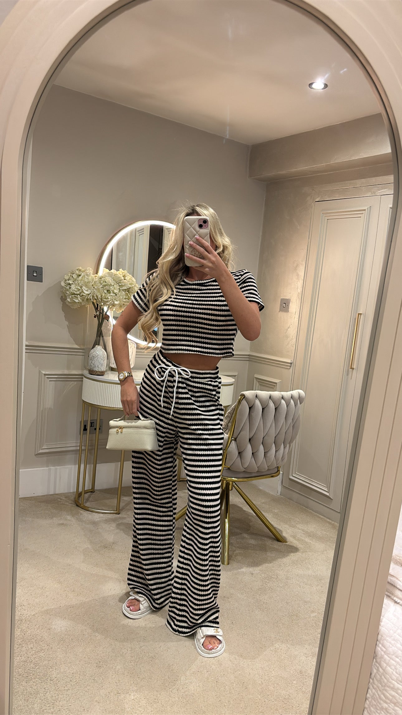 Cropped t-shirt lounge set