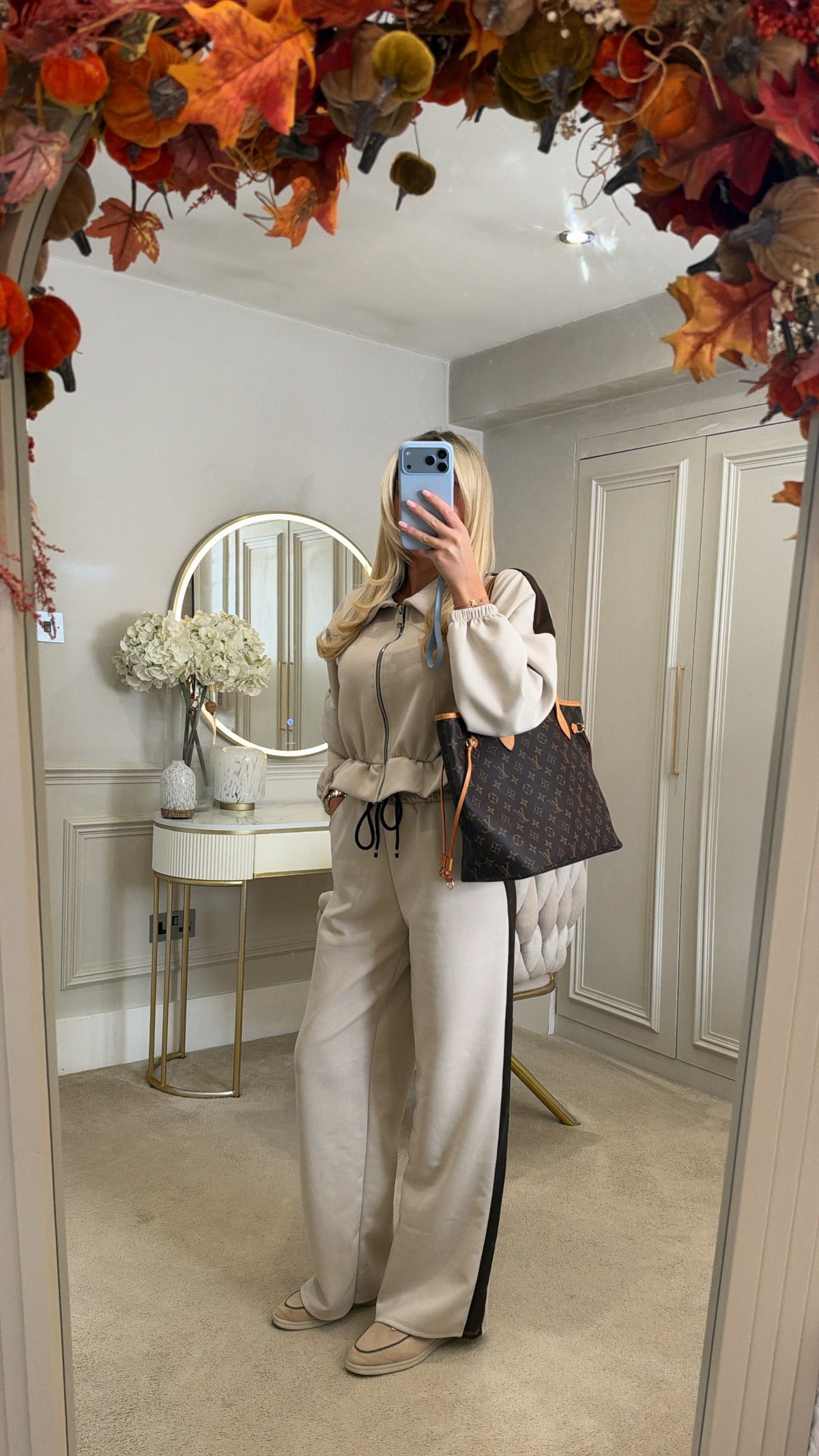 Frill stripe lounge set