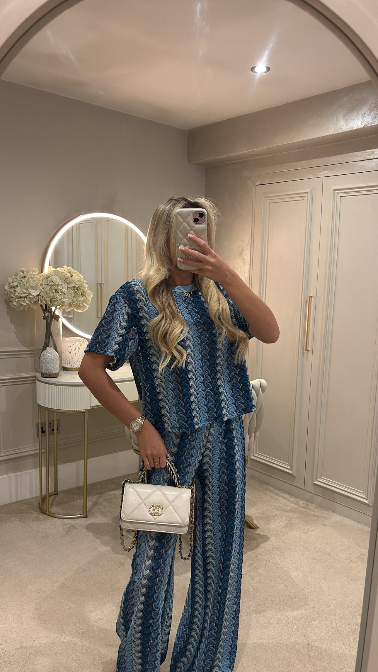Pattern T-shirt trouser co-ord