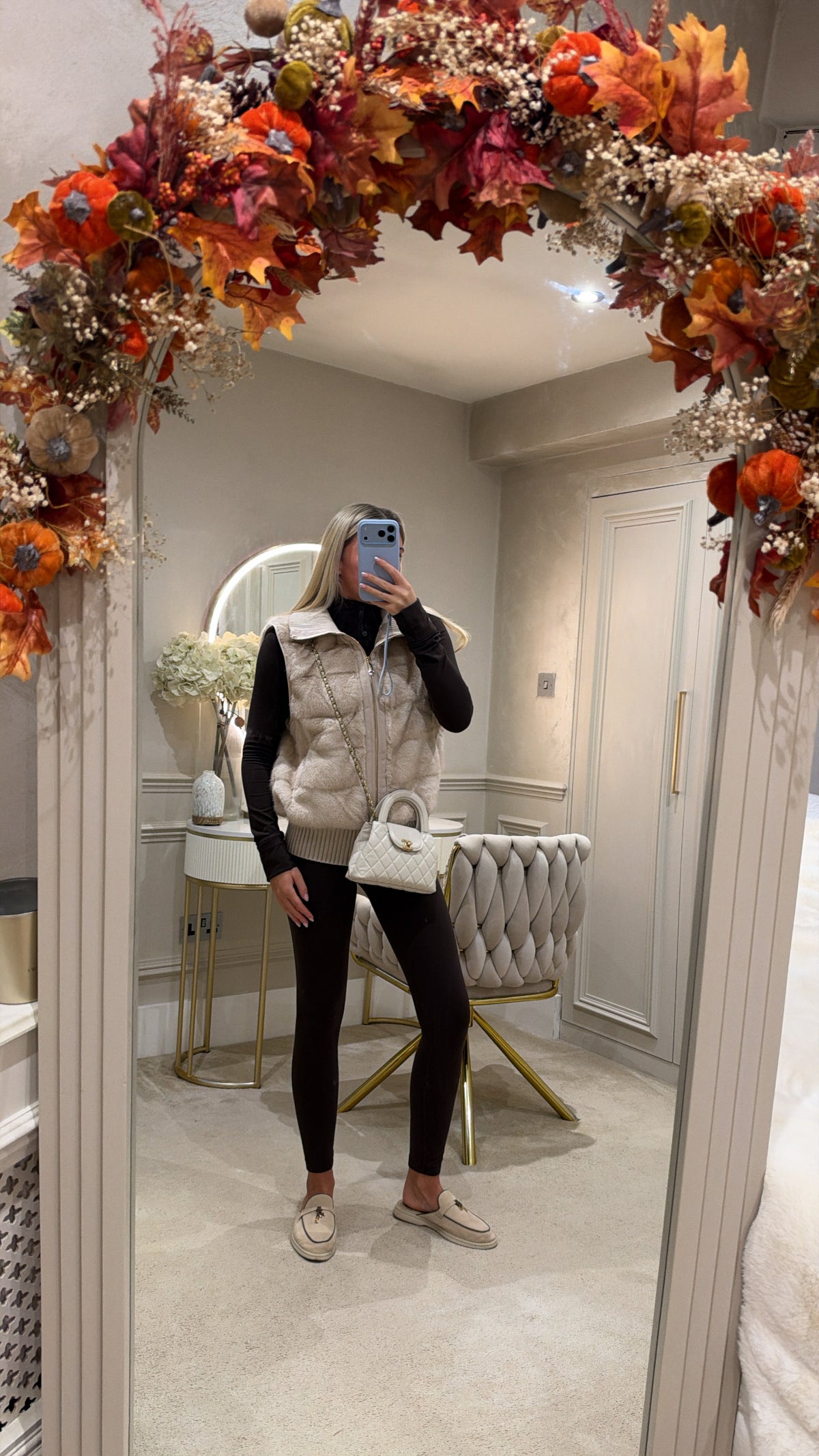 Fur gold zip cardigans