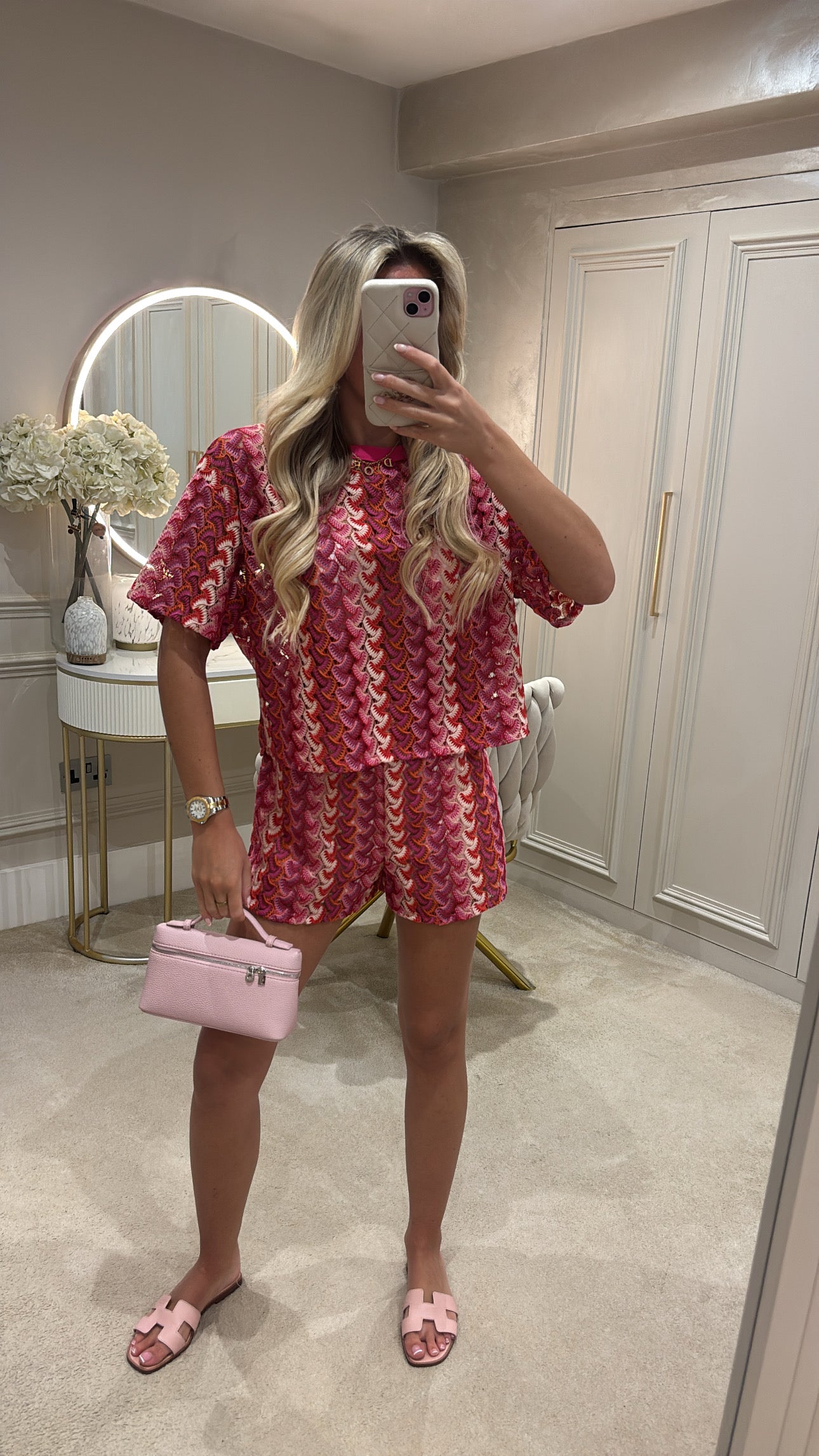 Pattern T-shirt co-ord