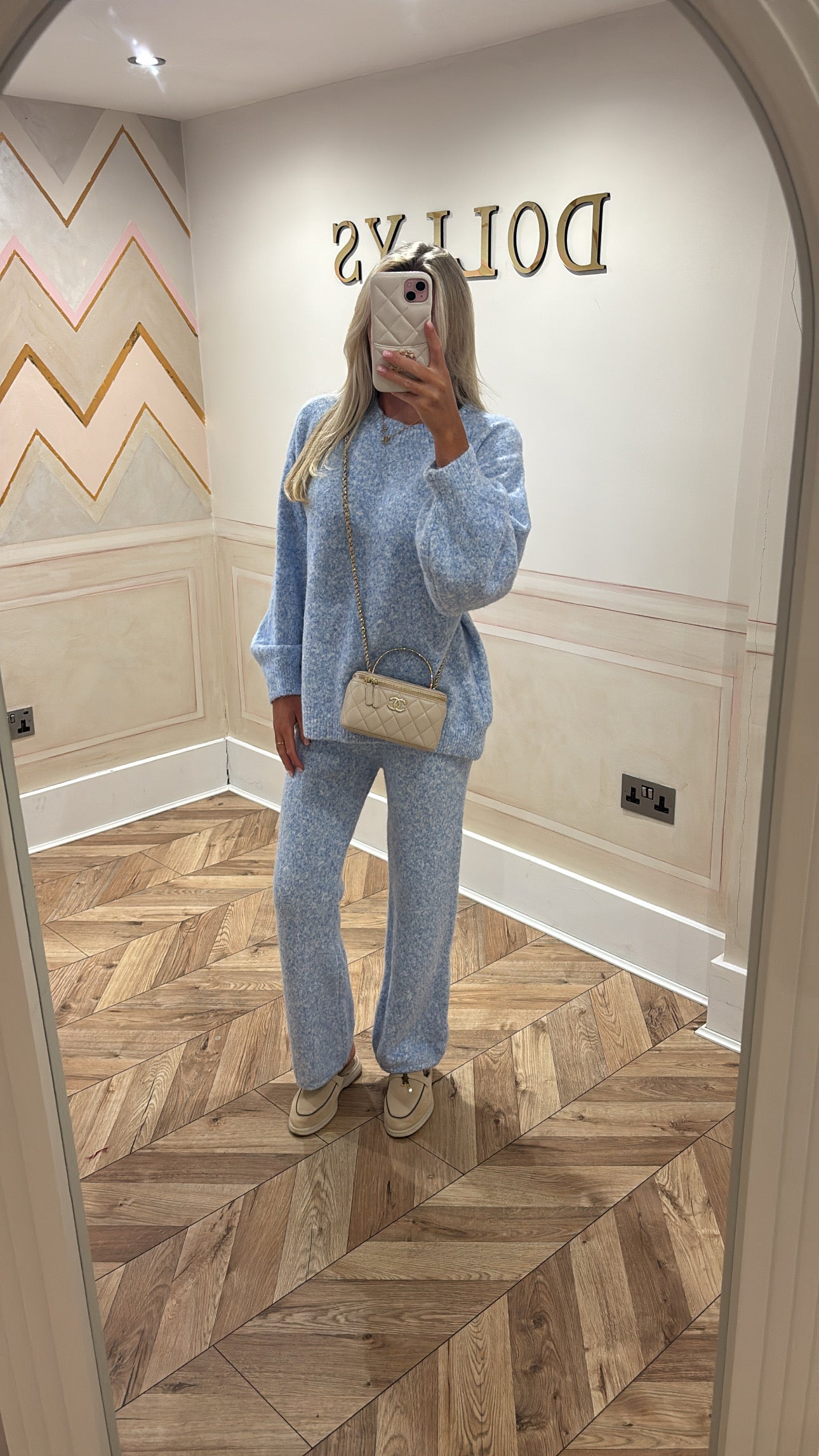 Wool flared lounge set