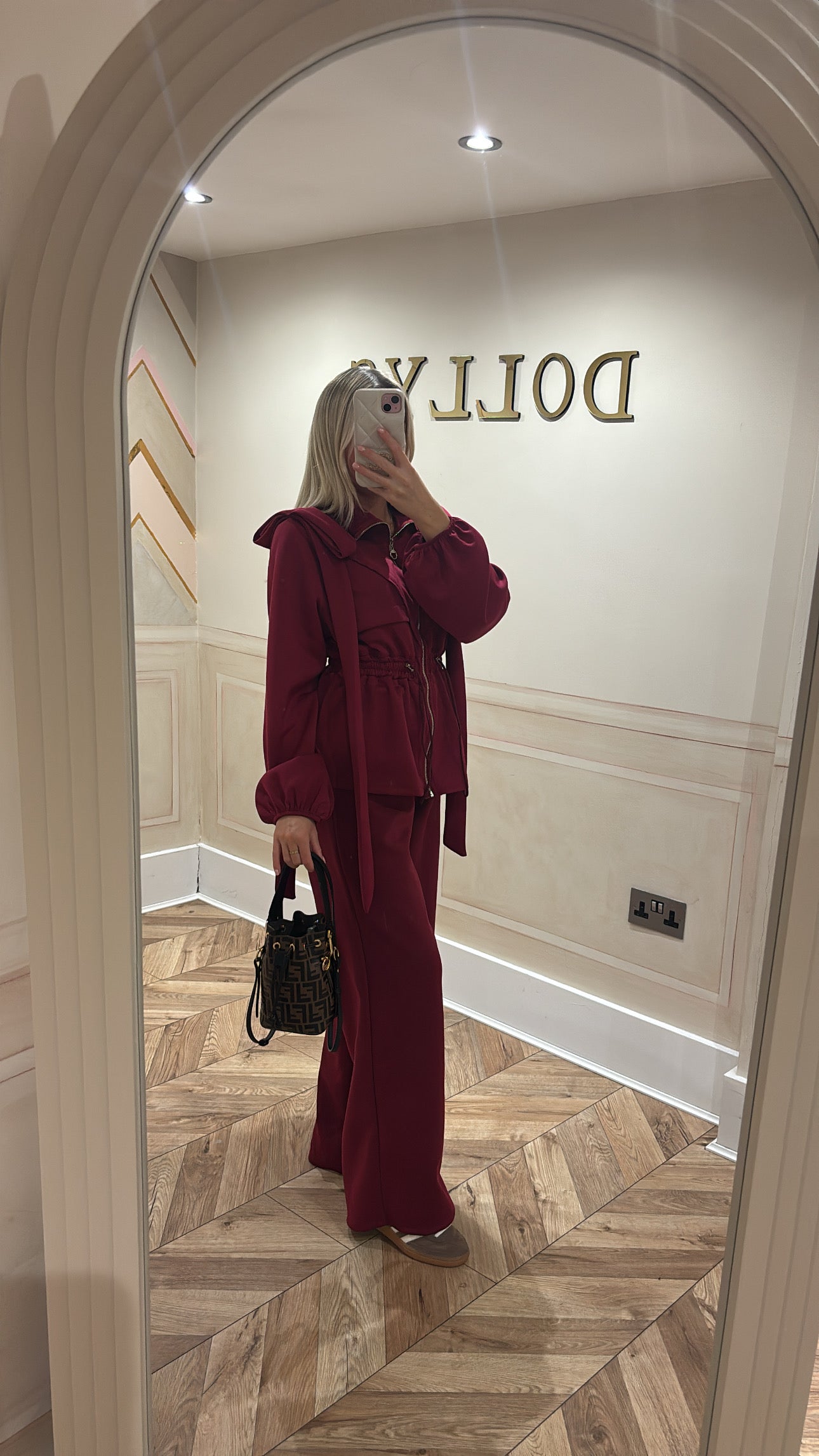 Bow pull in waist lounge set