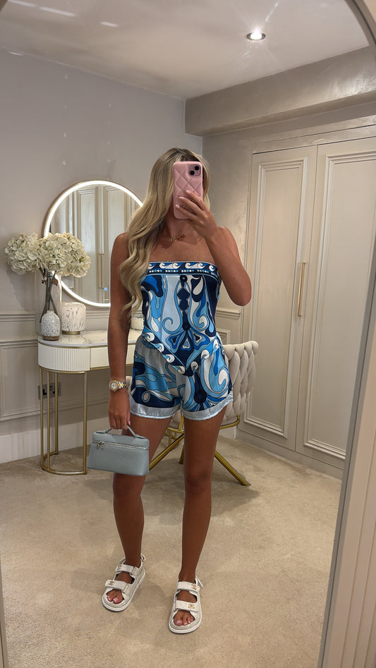 Silk bandeau short set