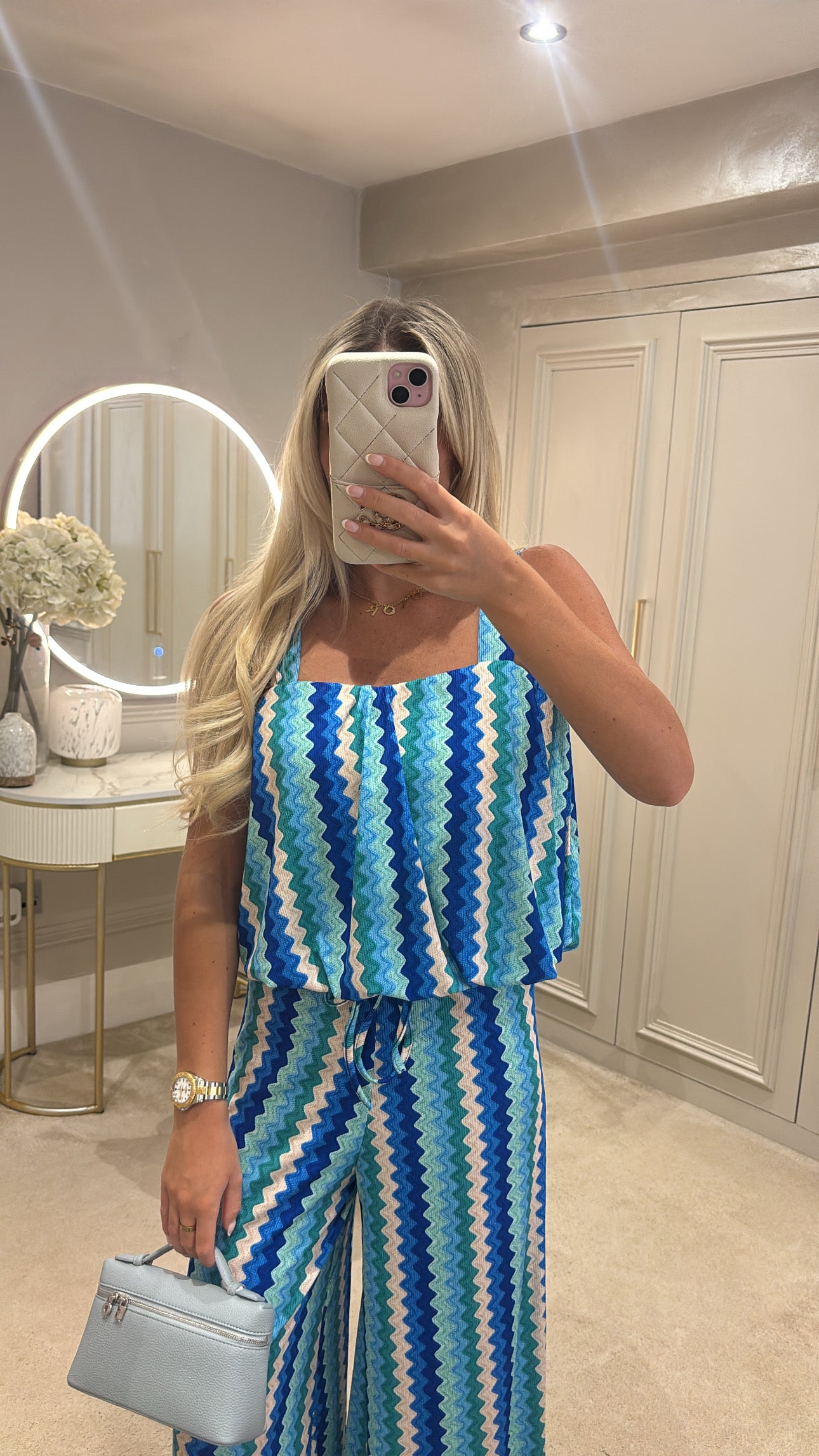 Zig zag trouser set
