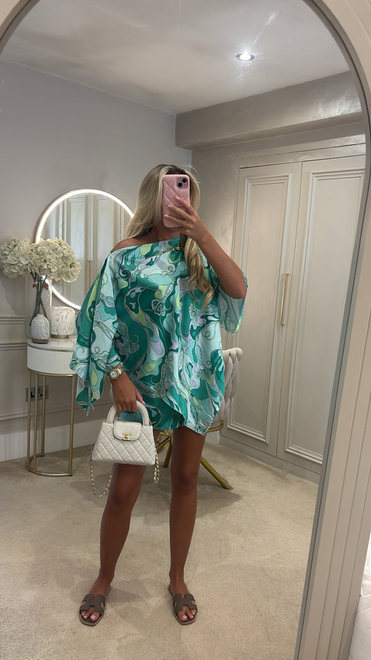 Silk cape short short
