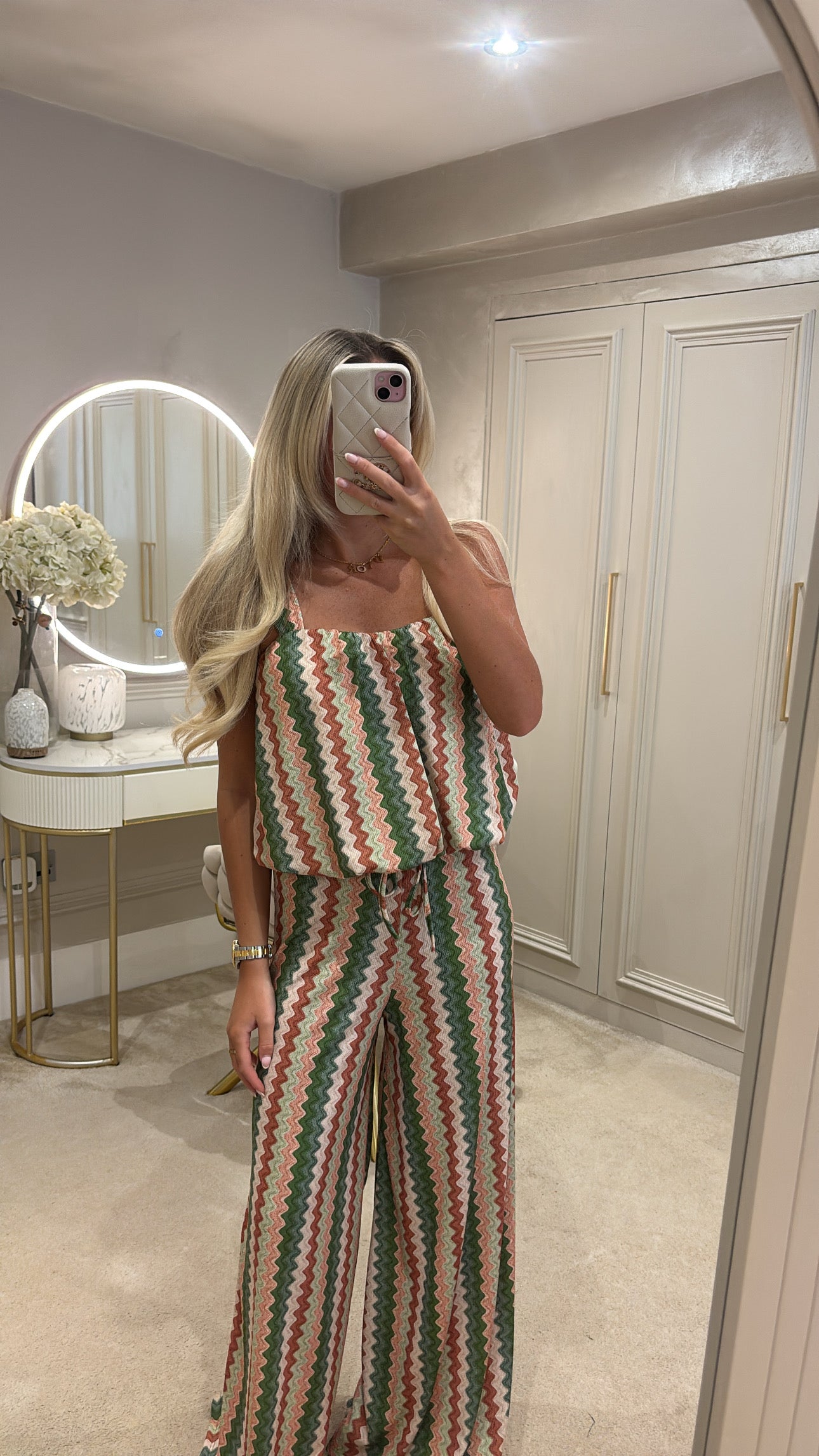 Zig zag trouser set