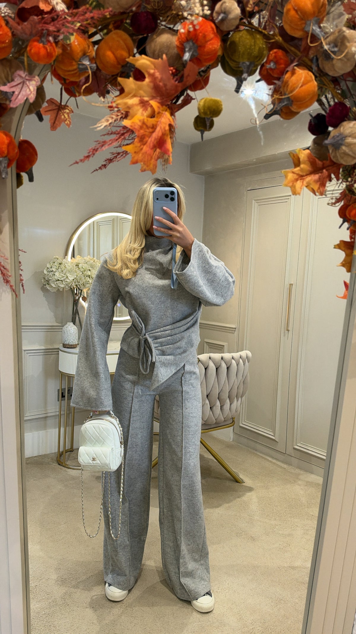 Bell sleeve flared lounge set