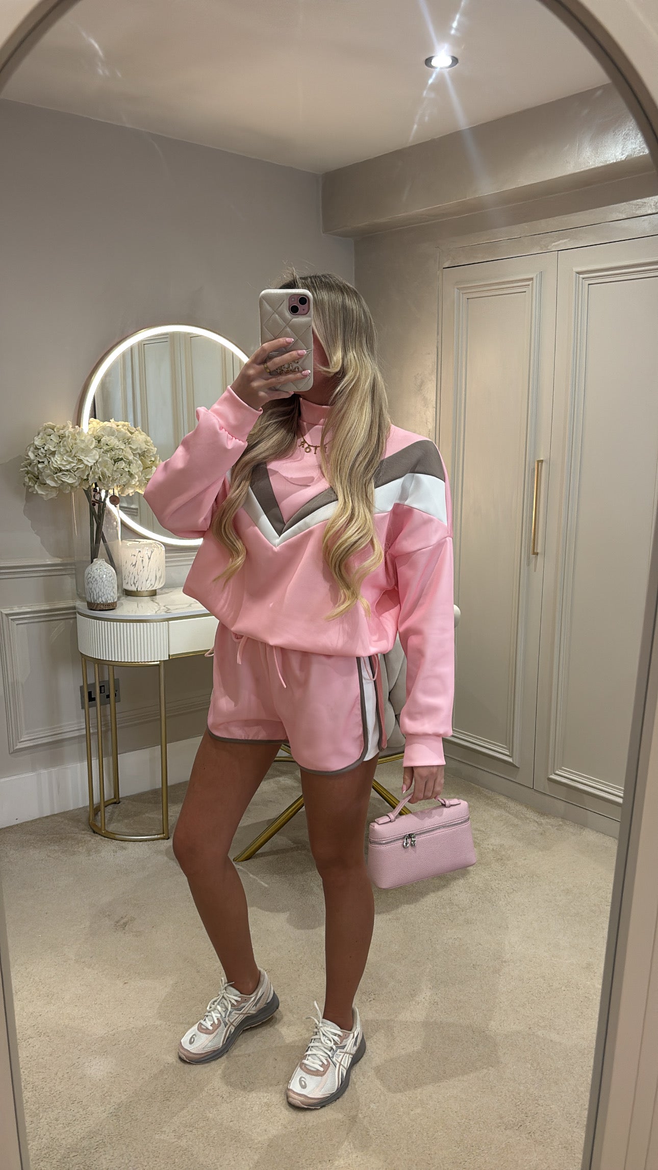 Stripe jumper short set
