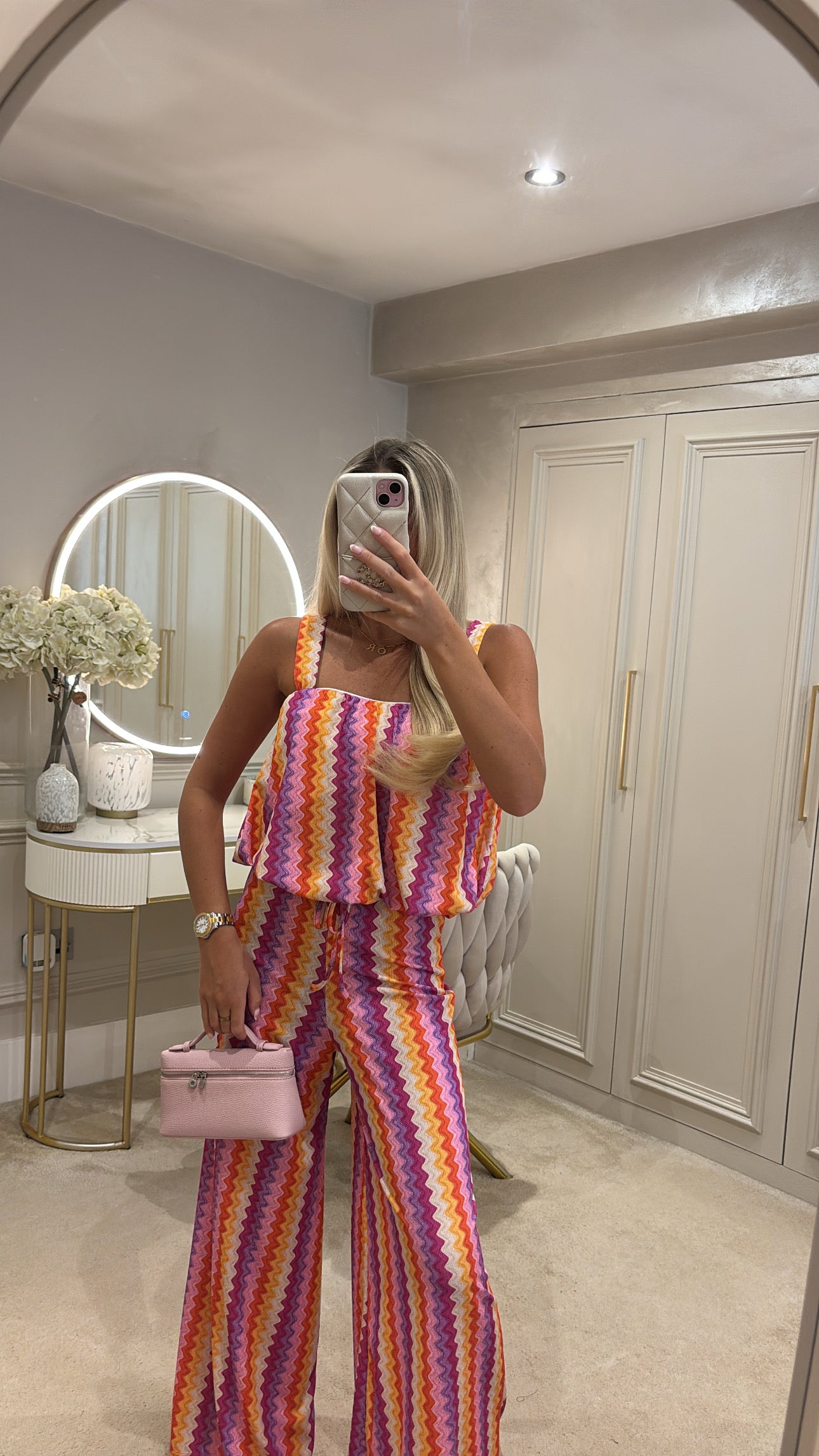 Zig zag trouser set