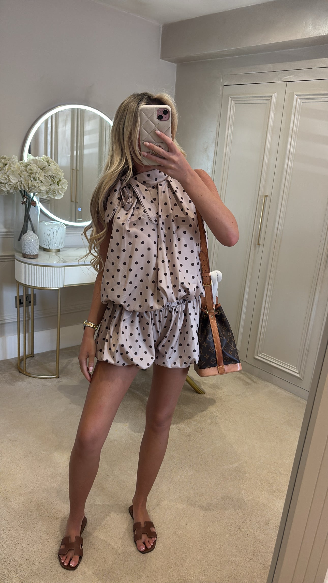 Polkadot balloon short co-ord