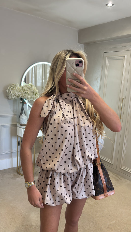 Polkadot balloon short co-ord
